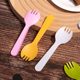 Disposable spoon fork spoon fruit individually packaged ice cream plastic small fork spoon thickened cake dessert spoon commercial use