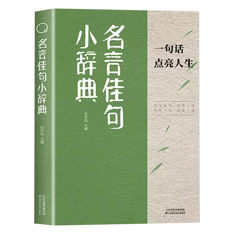 抖音同款】名言佳句小辞典正版 一句话点亮人生 名人名言书经典语录好词好句佳句大全励志格言警句小词典小学生初中阅读课外书籍 - 图3