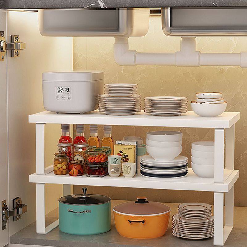 厨房桌面置物架台面分层收纳隔板架子橱柜内碗碟小架子微波炉加高,淘宝优惠券,粉丝福利购,淘宝优惠卷