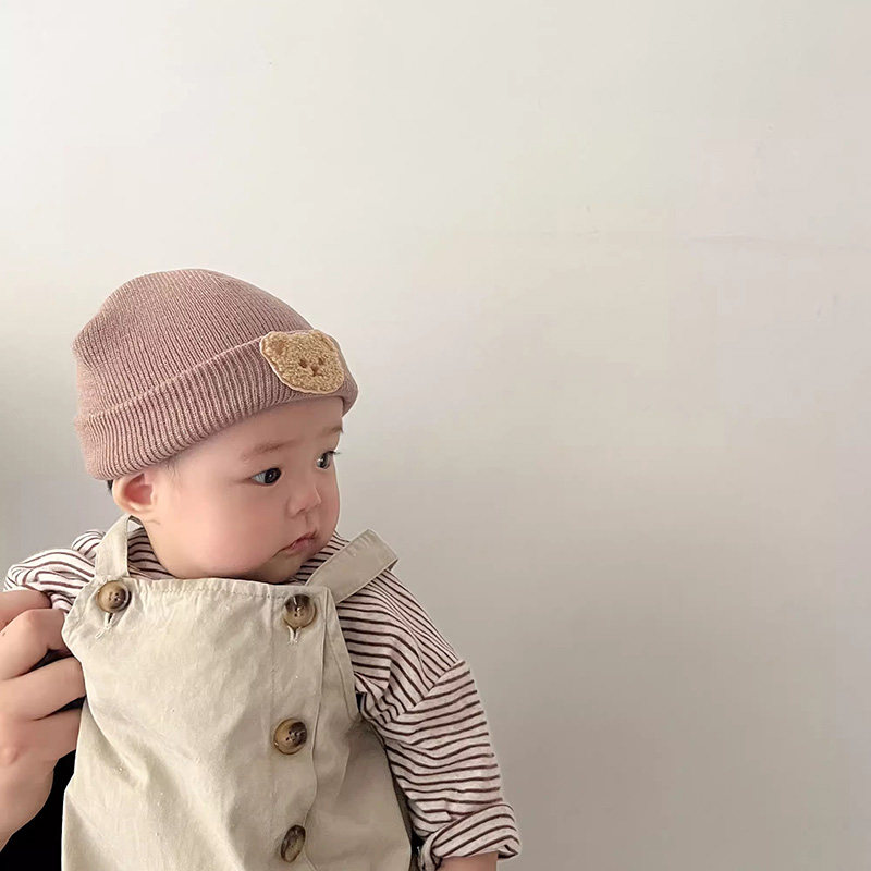 儿童帽子秋冬季可爱小熊毛线帽男女宝宝婴幼儿超萌保暖套头针织帽,淘宝优惠券,粉丝福利购,淘宝优惠卷