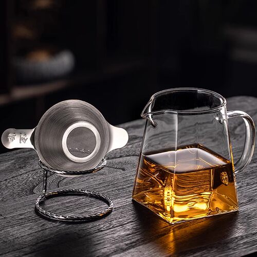 茶具公道杯高硼硅公杯耐热温大小号玻璃加厚茶漏过滤小青柑泡茶壶 - 图2