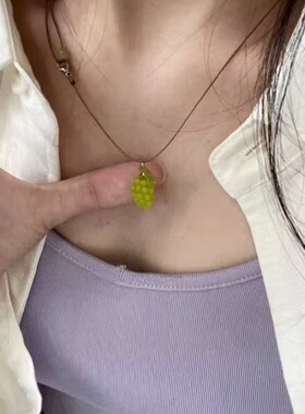 耳洞绿色设计森系无清新大感脸的葡萄耳环小耳耳饰小耳坠夹适合众