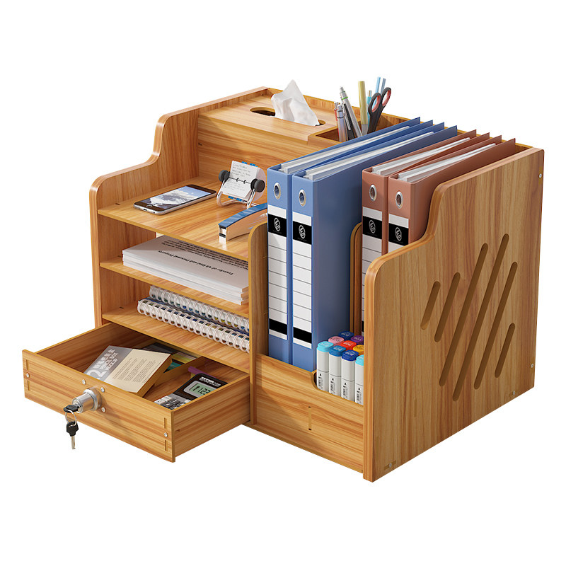 文件架办公桌桌面书架多层大容量文件框文件夹收纳盒置物架A4纸整理文件盒资料架办公用品大全文具工位神器,淘宝优惠券,粉丝福利购,淘宝优惠卷