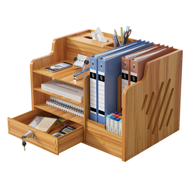 Desktop folder storage box file rack