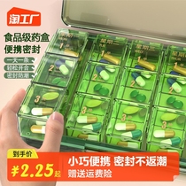 Kit packaging box portable for seven days a day for three meals with medication to remind the box large capacity dispenser