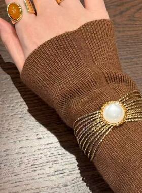 【歌剧魅影】重工多层镂空开口手镯新款时尚气质臂环个性手环百搭