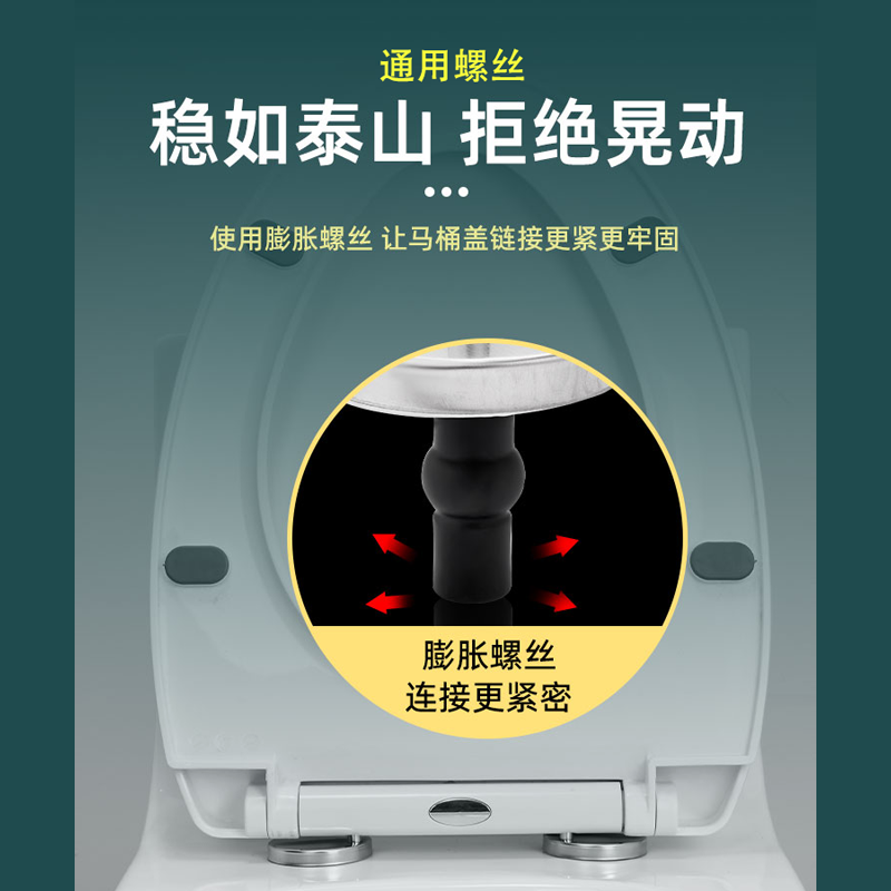 马桶盖配件固定螺栓卡扣螺丝坐便器膨胀盖子零件通用家用螺母连接 - 图1