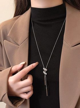 精致秋冬毛衣链女轻奢高级感气质大气小众长项链2025新款毛衣配饰