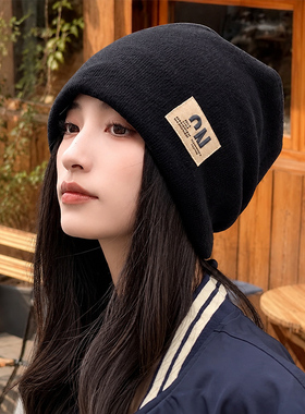 韩版针织堆堆帽慵懒百搭显脸小