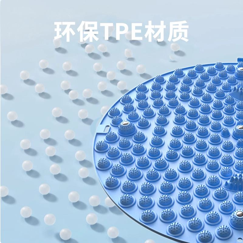 中医圆形指压板超慢跑足底按摩垫子室内原地跑步脚底踩趾压板健康