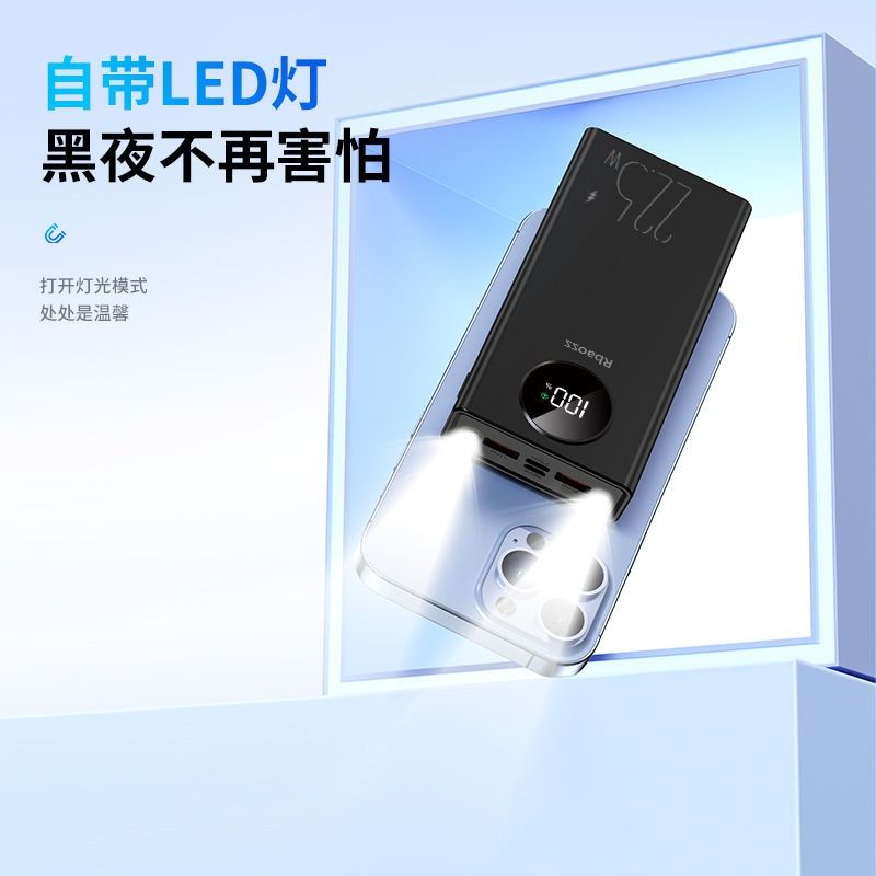 超级快充20000毫安充电宝超薄2万大容量66w闪充便携户外官方正品电源适用于小米华为oppo苹果15手机飞机带上-图2