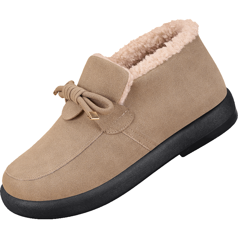 老北京棉鞋女冬季加绒新款保暖一脚蹬妈妈鞋中老年加厚豆豆鞋黑色,淘宝优惠券,粉丝福利购,淘宝优惠卷