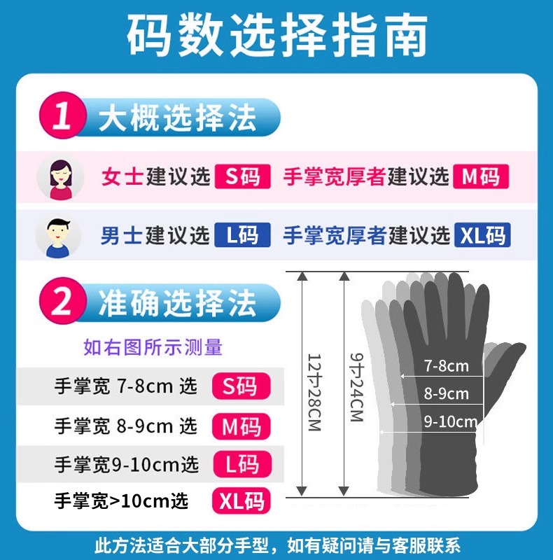 一次性手套食品级加厚乳胶丁晴橡胶家务洗碗耐磨劳保丁腈加长手指 - 图2