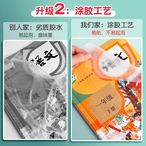 包书皮自粘透明磨砂书套书膜书壳加厚课本包书纸学生初高中保护套开学书本防水裁剪钻石纹不起泡粘贴切角 - 图1