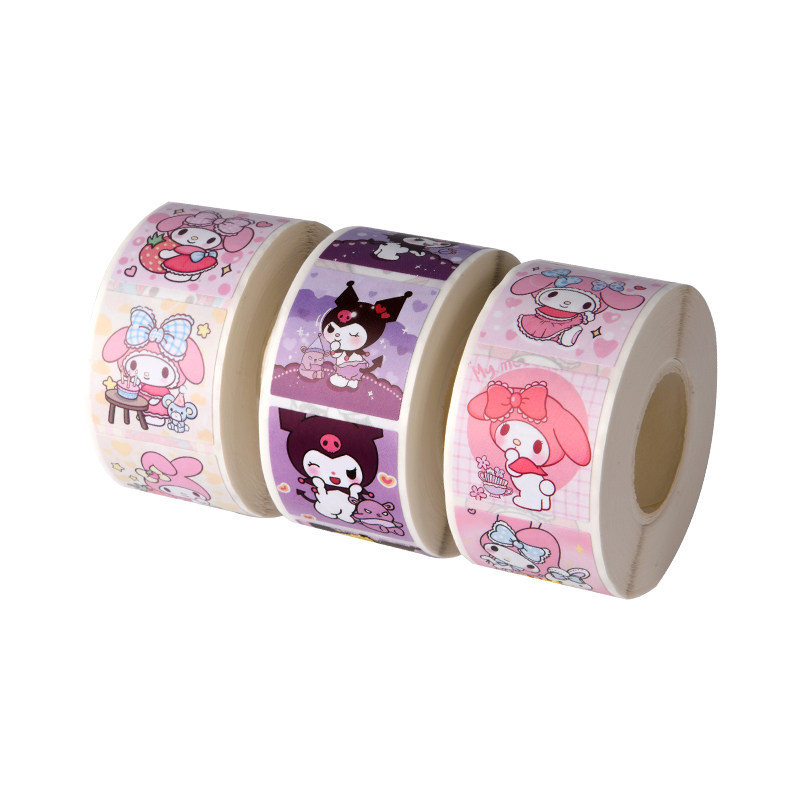 库洛米女孩贴纸儿童玩具卡通手账三丽鸥手帐贴画幼儿园奖励表扬小红花可爱不干胶封口贴标签纸装饰小学生粘贴