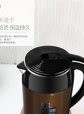 万利达电热水壶不锈钢智能自动断电家用恒温电加热开水壶2.5L容量