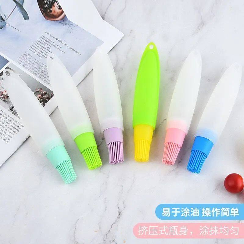 烘焙油刷硅胶带油瓶刷控油刷厨房家用食品烙饼刷耐高温烧烤涂油刷