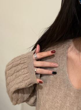 终端精工Lucy Sprng颈饰瓢虫锁骨链红玉髓玫瑰金项链女五花手链