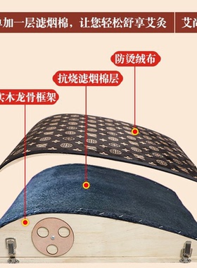 艾灸盒实木腰腹部腿后背滤烟随身灸头枕器具暖宫腿部木