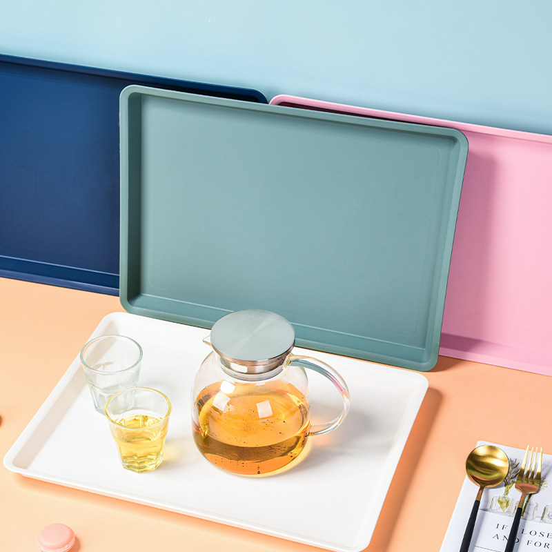 北欧ins托盘家用茶盘塑料客厅长方形水果餐盘幼儿园手工盘餐盘,淘宝优惠券,粉丝福利购,淘宝优惠卷