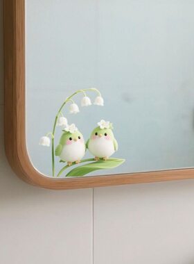 可爱小鸟浴室镜子贴画自粘