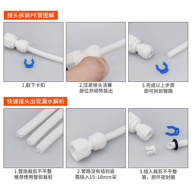 净水器水管2分3分PE管直饮水机家用管线机自来水水龙头过滤器软管