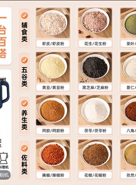 新飞家用磨粉机小型中药粉碎五谷杂粮超细打粉机破碎机破壁研磨器