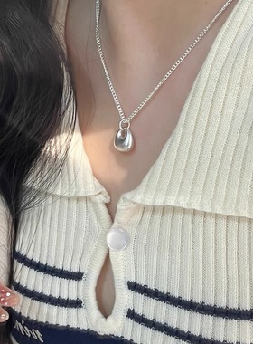 S925银方形闪锆项链女轻奢个性颈链吸睛大气锁骨链高级爆款礼物