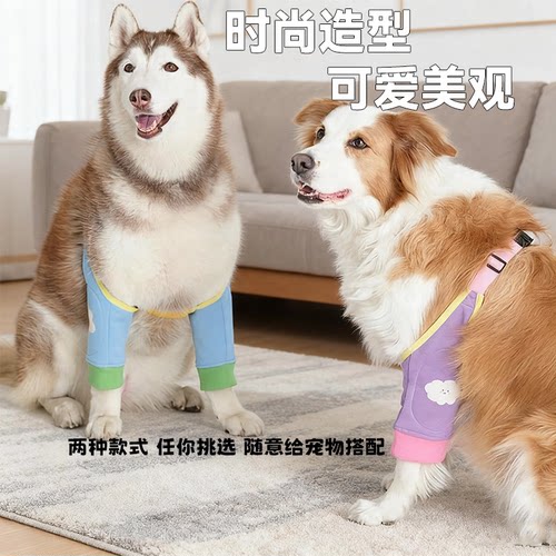 宠物关节防护套金毛大狗狗衣服秋冬保暖护肘护膝边牧中大型犬卡扣 - 图2