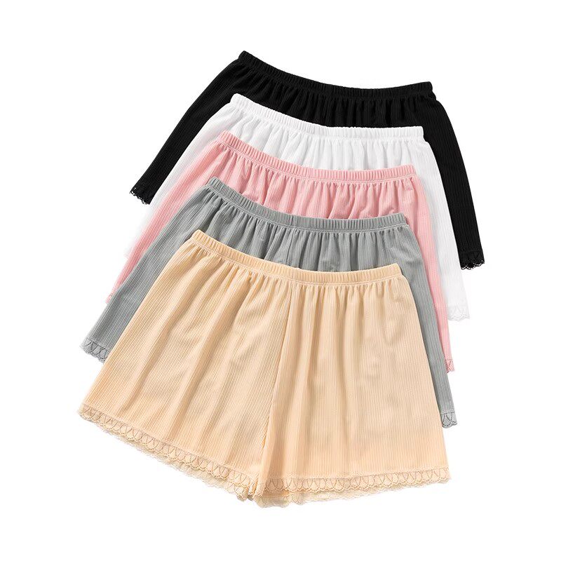 俞兆林冰丝安全裤女夏季薄款防走光可外穿宽松居家短裤打底小蕾丝