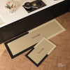 American light luxury leather floor mat kitchen non-slip and oil-proof wipeable and washable stain-resistant long carpet floor mat