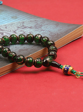六字真言香灰琉璃手链