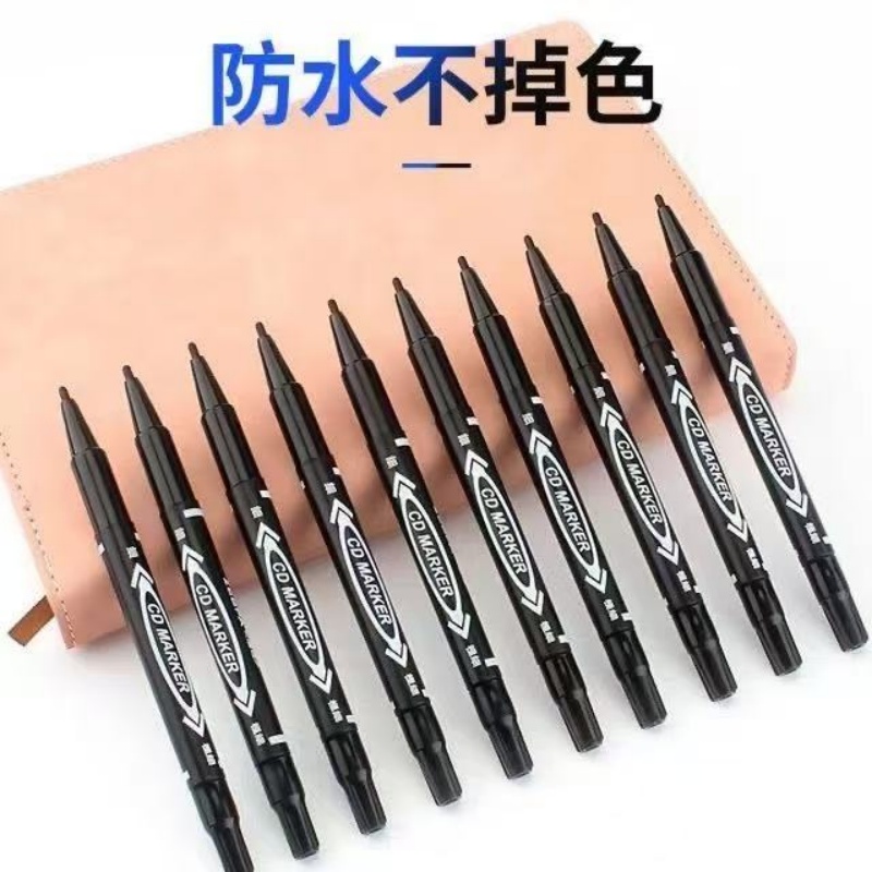 5支勾线笔小双头黑色记号 - 图0