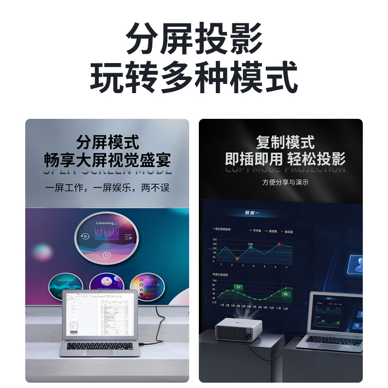 hdmi转vga高清转换线笔记本主机连接显示器投影电视转换带声音频