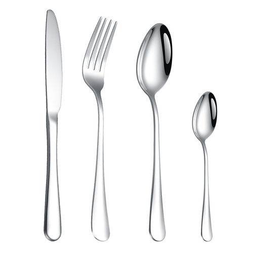 酒店专用西餐餐具牛排刀叉三件套不锈钢叉子勺子套装家用汤勺调羹 - 图3