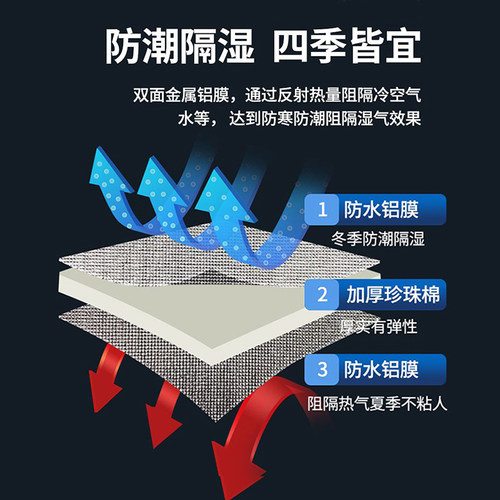 户外铝膜防潮垫加厚便携打地铺隔寒家用可折叠帐篷防水露营野餐垫 - 图2