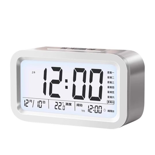 Electronic alarm clock for students special wake-up artifact clock smart 2025 new male powerful wake-up voice display
