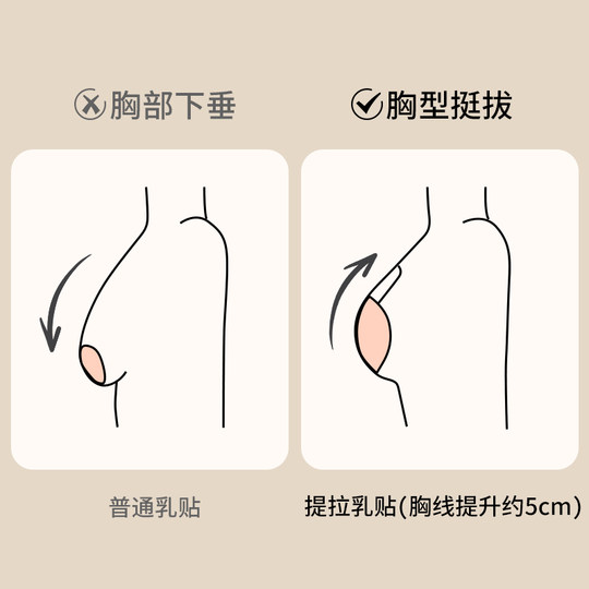 莫代尔硅胶提拉胸贴乳贴女大胸防下垂聚拢上托隐形薄款夏季防凸点