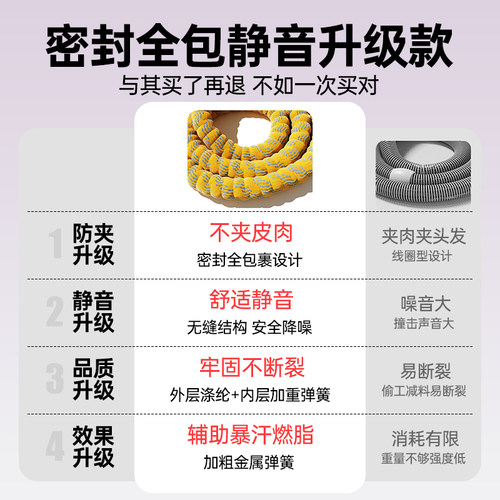 呼啦圈收腹加重减肥不伤腰女瘦肚子专用神器成人瘦腰腹软体呼拉圈 - 图0