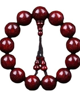 小叶紫檀貔貅手串男雕刻佛珠本命年文玩手链木质盘玩手把件饰品