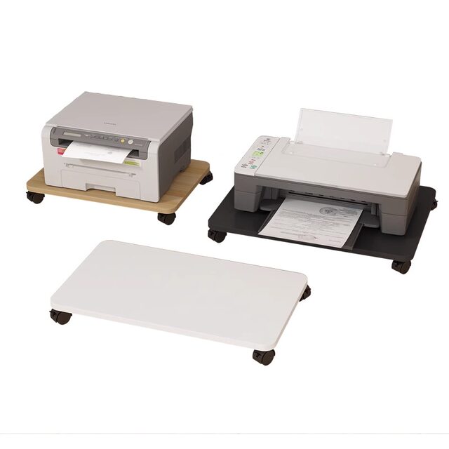 Under-desk printer rack floor