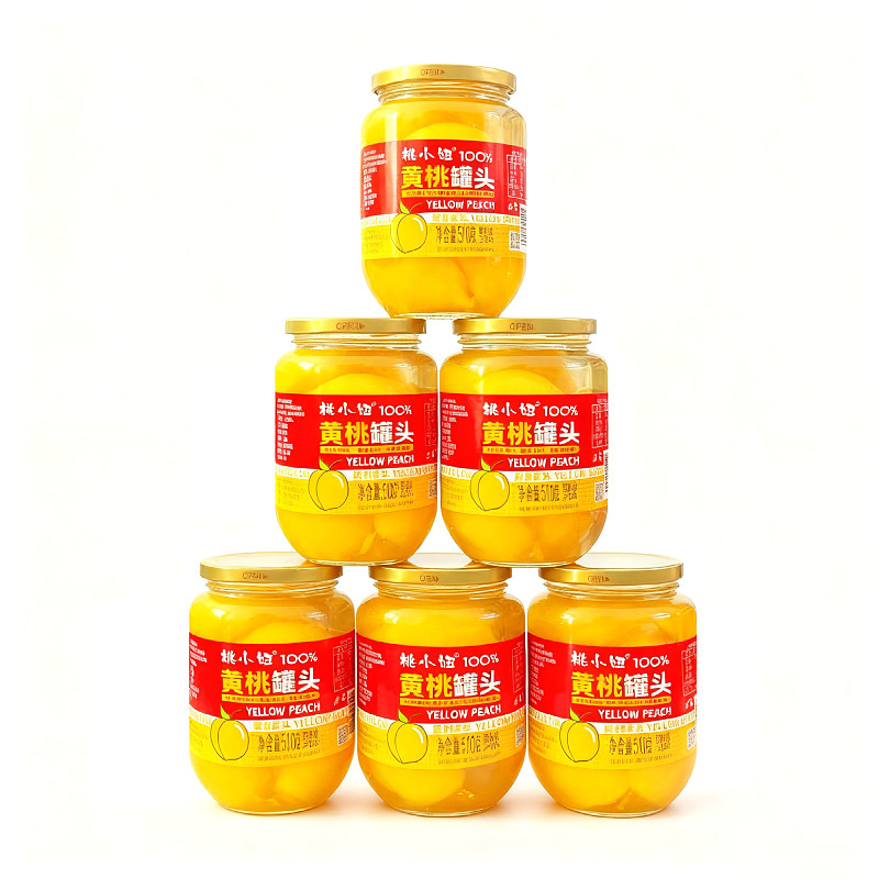 黄桃罐头510g新鲜水果糖水罐头休闲解馋即食果肉大瓶装好吃,淘宝优惠券,粉丝福利购,淘宝优惠卷