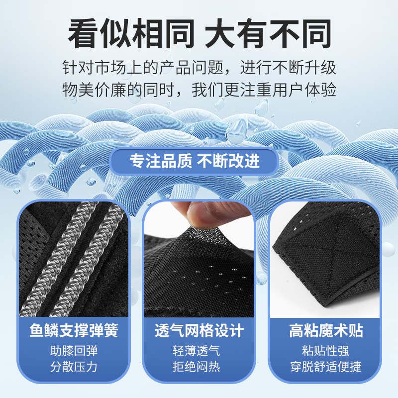 8代升级日本半月板损伤护膝膝盖保护套运动髌骨带膝关节护具固定 - 图0