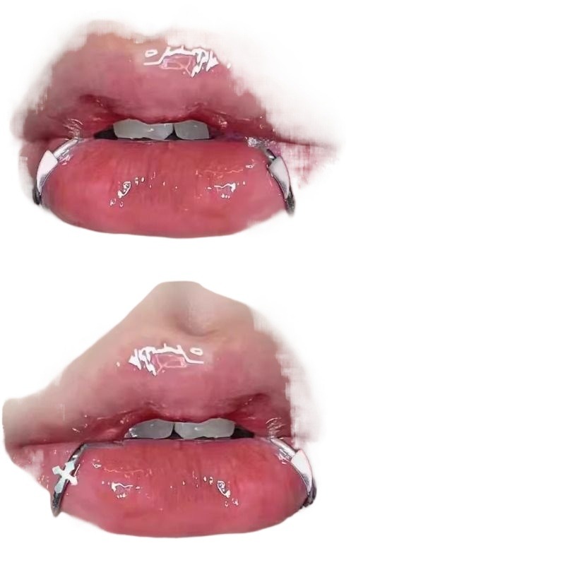 唇钉假无洞唇夹假唇钉唇环免打孔獠牙无洞假吸血鬼小恶魔尖牙朋克-图3