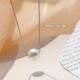 2026 New Simple Single Pearl Necklace Women's High-end Artificial Transfer Bead Pendant Clavicle Necklace Silver