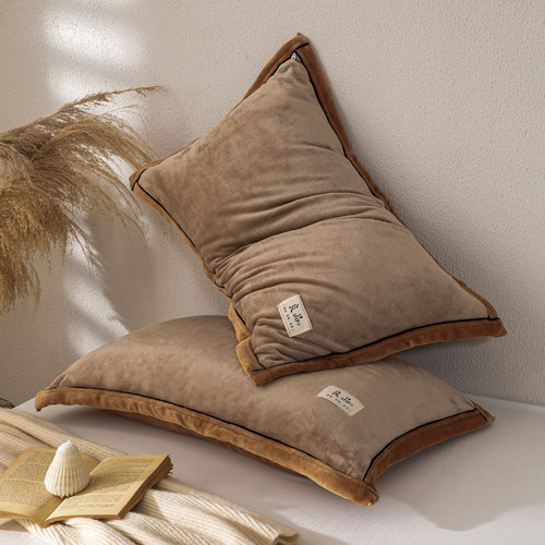 牛奶绒枕套一对装珊瑚绒枕巾枕头套秋冬48cm74cm枕芯套内胆套单个 - 图1