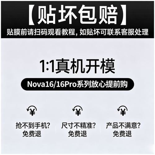 【轻松秒贴】适用华为nova16ultra镜头膜nova16pro后镜头贴nova16后置摄像头保护n新款钢化膜全包16por全覆盖 - 图3