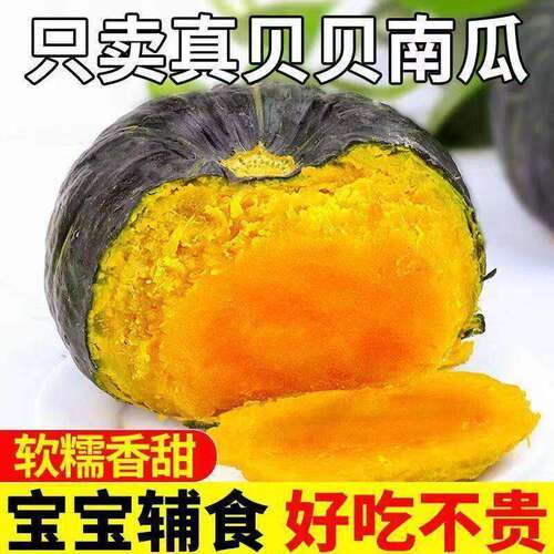 贝贝南瓜正宗山东新鲜5斤板栗味小南瓜栗面老瓜婴儿孕妇粉糯 - 图0