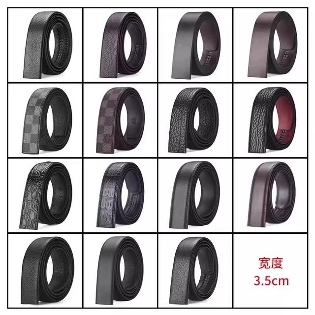 Headless belt men's genuine leather automatic buckle belt without interlayer
