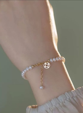 财运福气手链2025夏季新款ins闺蜜同款轻奢小众设计幸运福牌手串